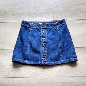 Hollister Button Front Jean Skirt